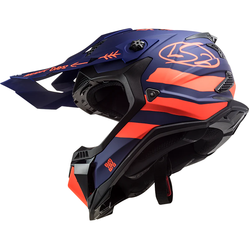 LS2 MX700 SUBVERTER Evo Cargo Matt Blue Fluro Orange