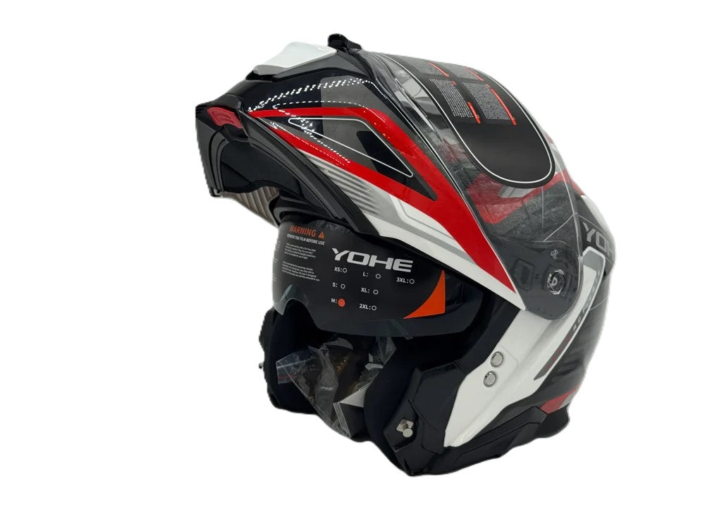 Yohe 937SV Helmet GLOSSY WHITE/RED