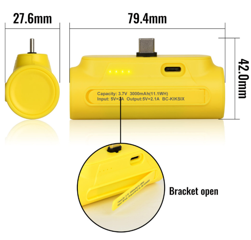 Motobatt Lithium Mini Portable Power Bank 3000mAh