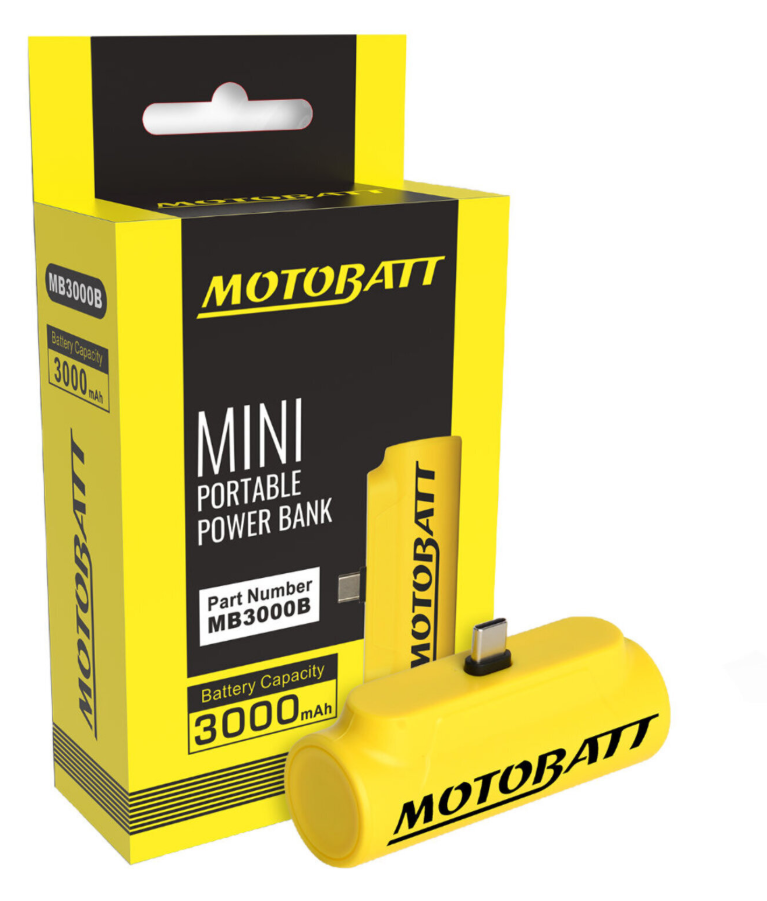 Motobatt Lithium Mini Portable Power Bank 3000mAh