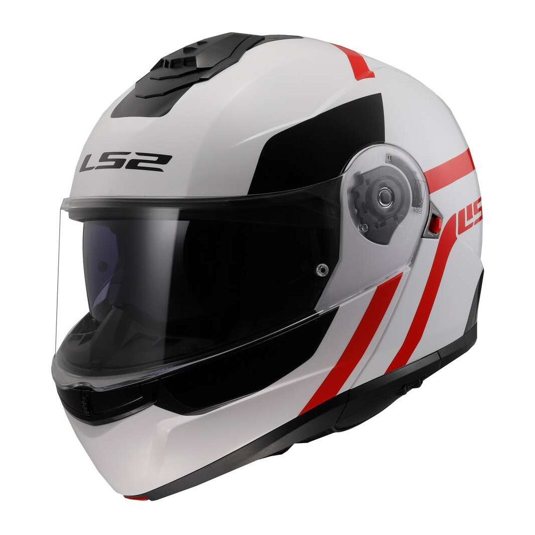 LS2 FF908 STROBE II Autox white red