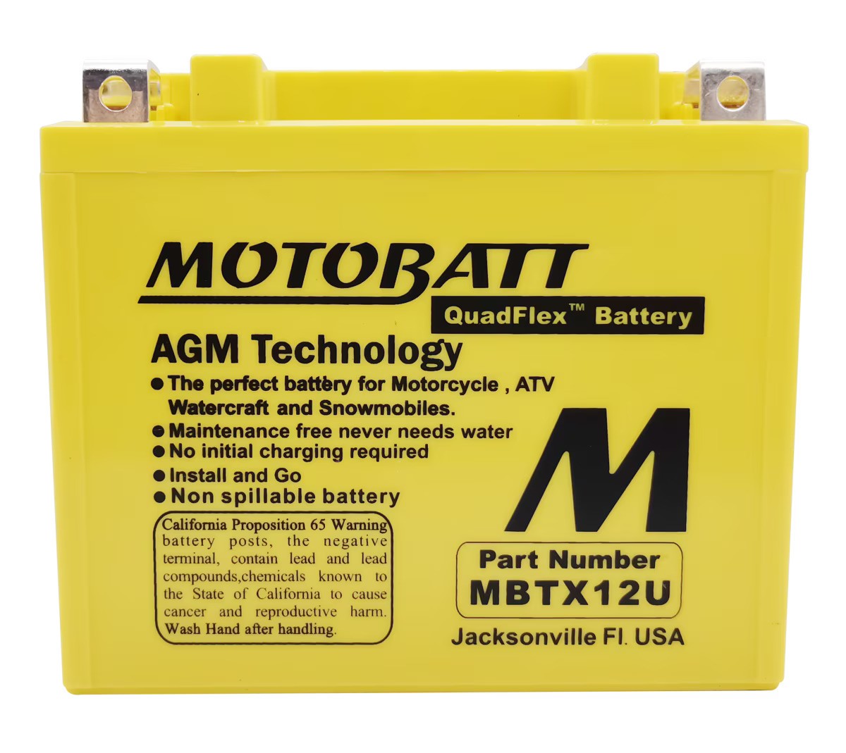 Motobatt MBTX12U 12V AGM Battery