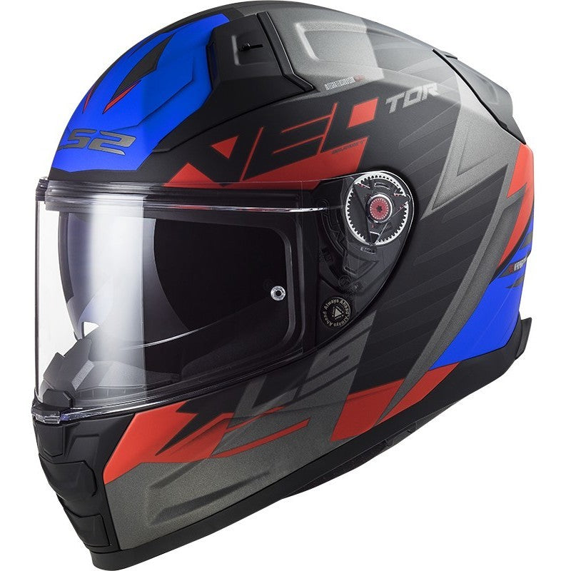 LS2 FF811 VECTOR II, matt black red blue