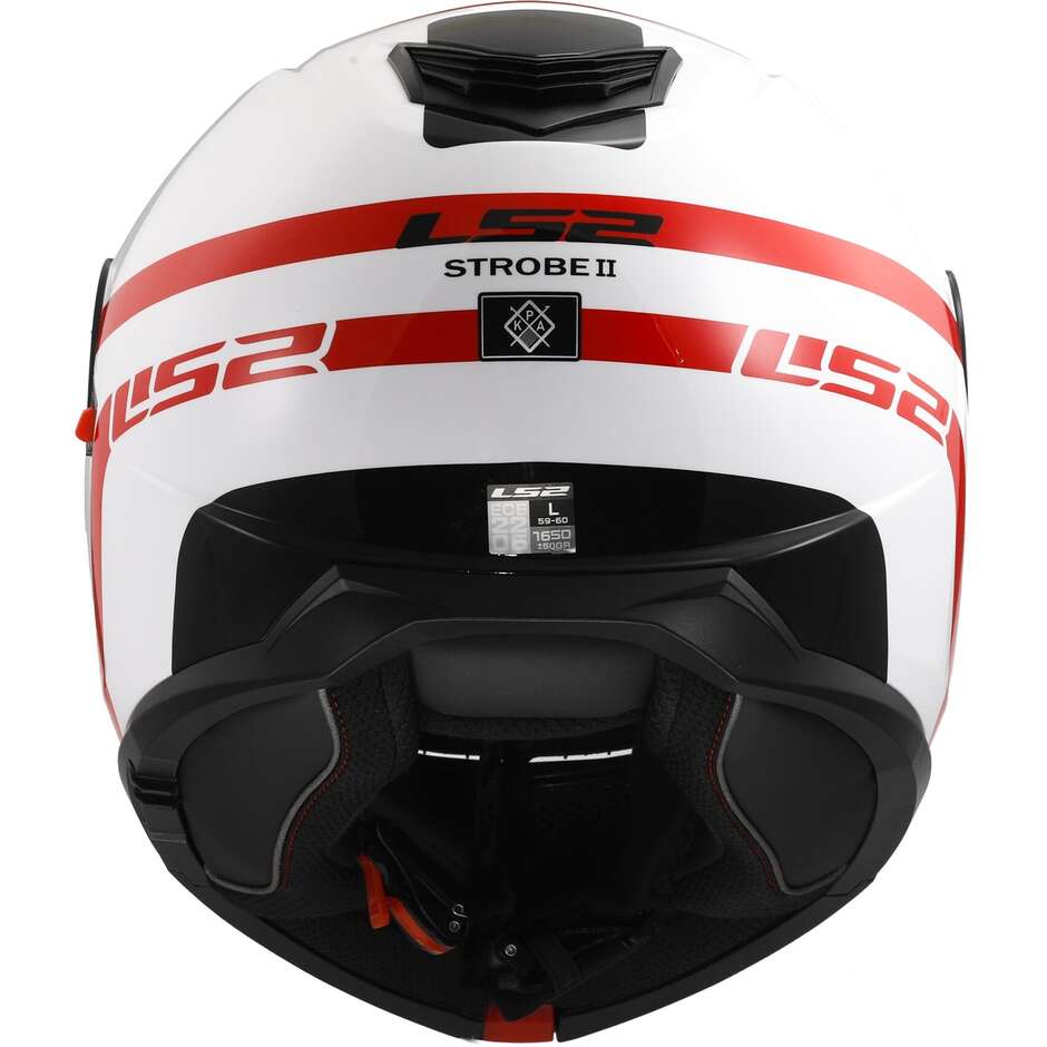 LS2 FF908 STROBE II Autox white red