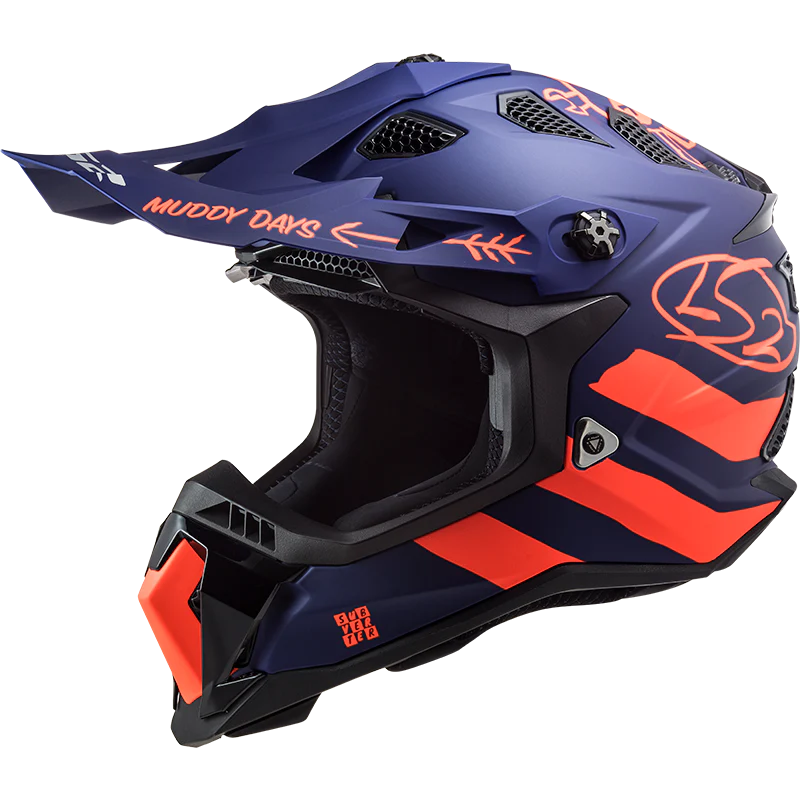 LS2 MX700 SUBVERTER Evo Cargo Matt Blue Fluro Orange