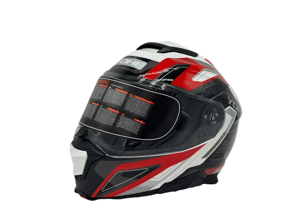 Yohe 937SV Helmet GLOSSY WHITE/RED