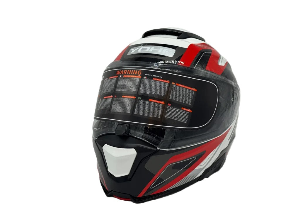 Yohe 937SV Helmet GLOSSY WHITE/RED