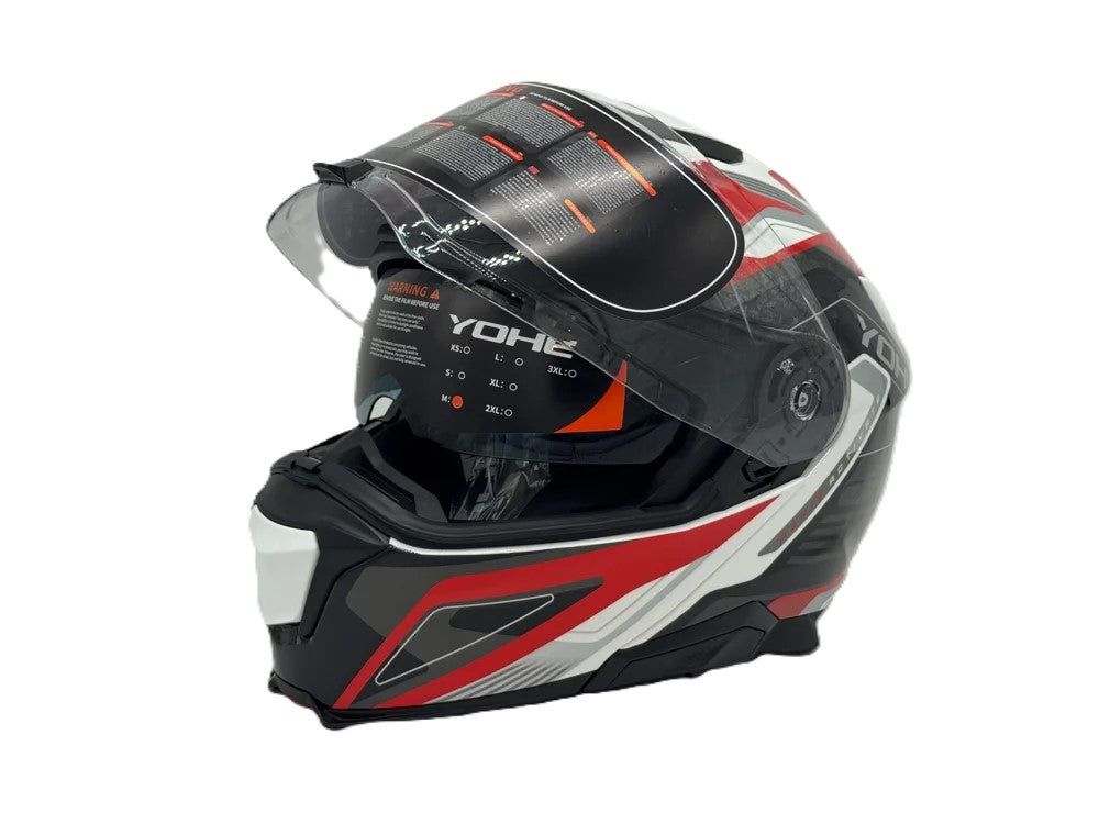 Yohe 937SV Helmet GLOSSY WHITE/RED