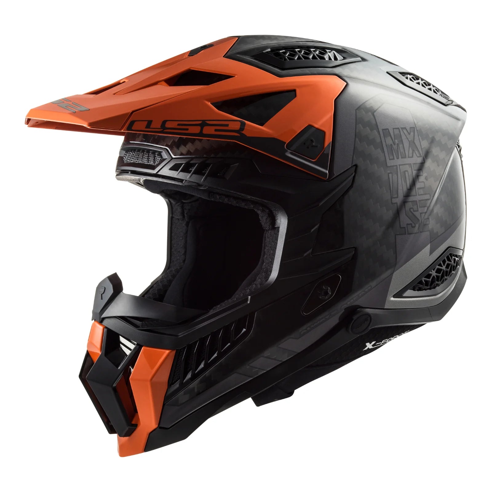 LS2 MX703 X-Force Carbon Helmet - Victory Titanium Orange