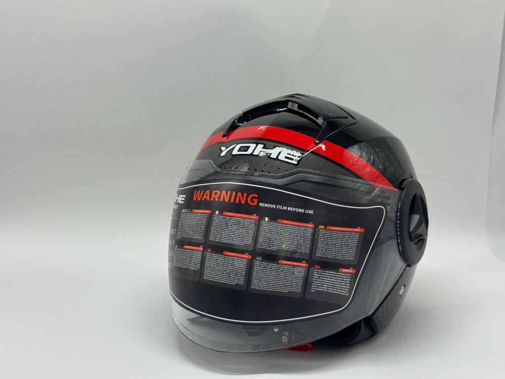 Yohe P5 Helmet GLOSSY BLACK/RED - Image 4