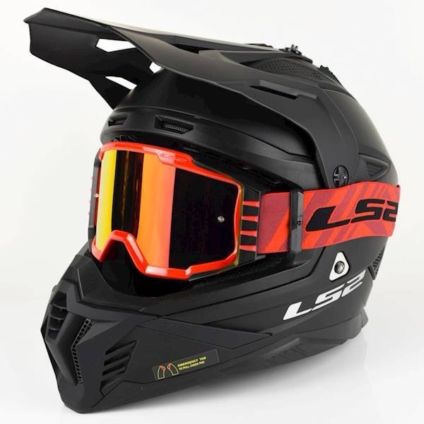 LS2 CHARGER PRO GOGGLES - RED LENSES - Image 5