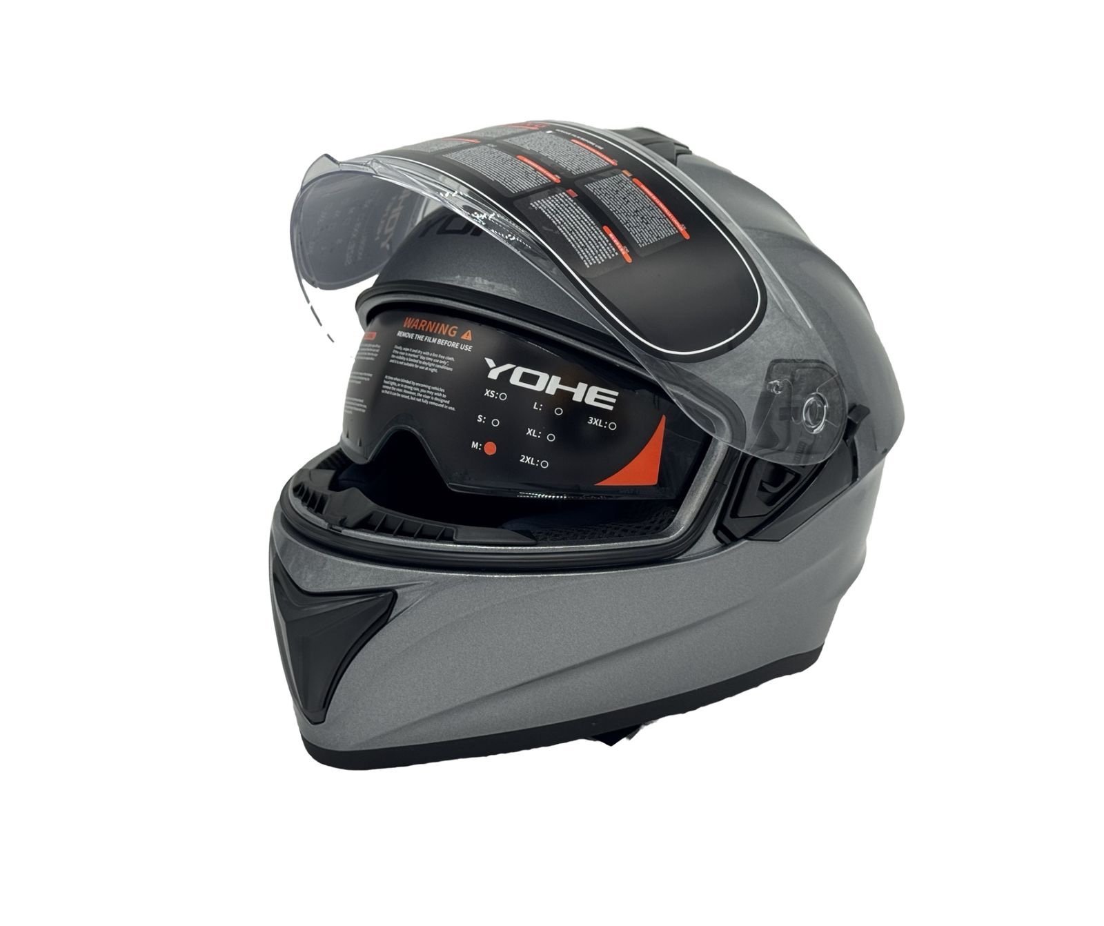 Yohe 981 Helmet GLOSSY TITANIUM GRAY - Image 2