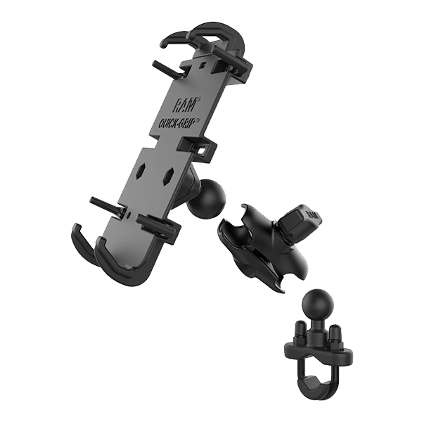 RAM Quick-Grip XL Phone Mount with Handlebar U-Bolt Base - Short ARM - Image 3