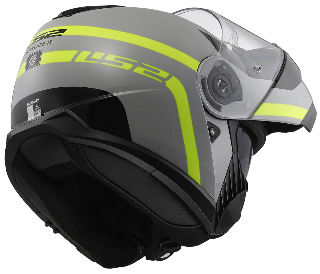 LS2 FF908 STROBE II Autox Gloss Grey H-V Yellow - Image 7