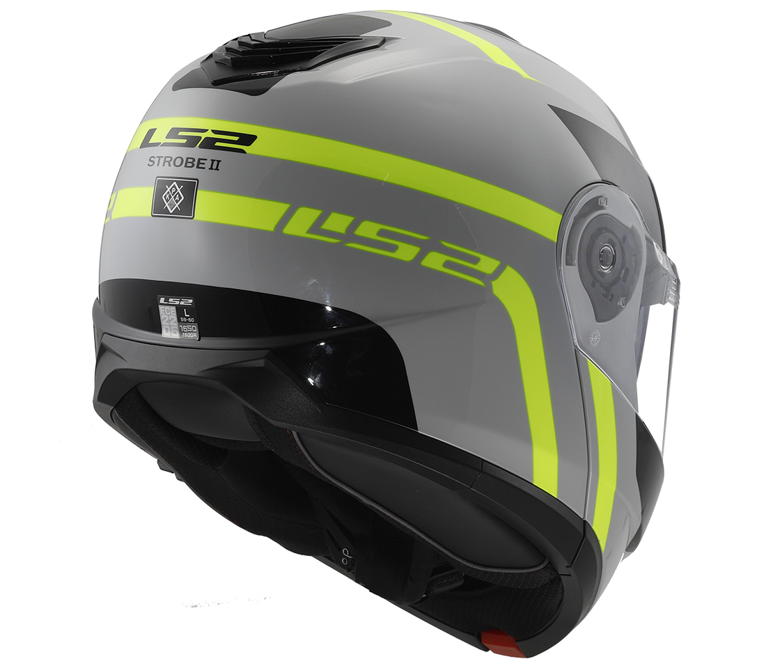 LS2 FF908 STROBE II Autox Gloss Grey H-V Yellow - Image 4