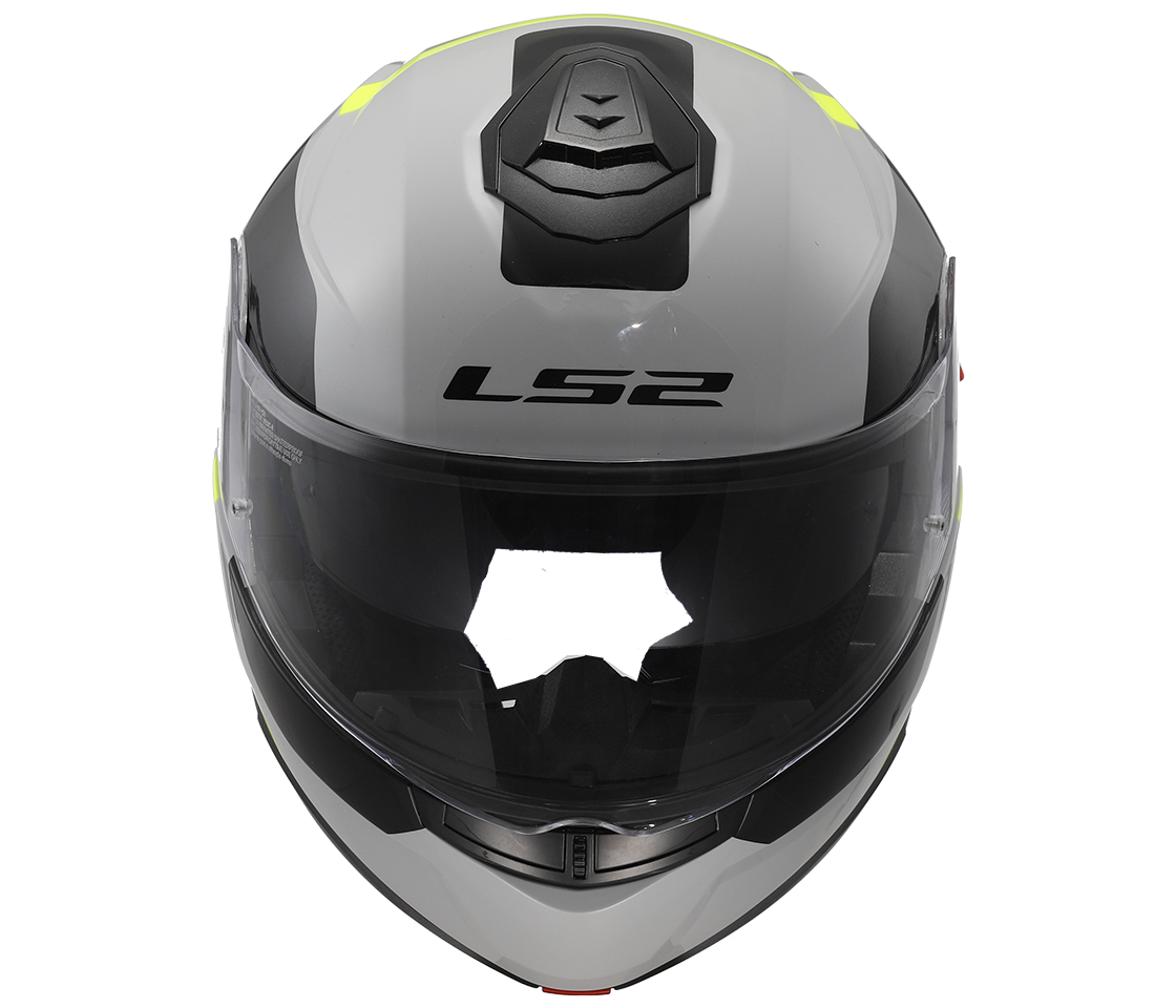 LS2 FF908 STROBE II Autox Gloss Grey H-V Yellow - Image 3