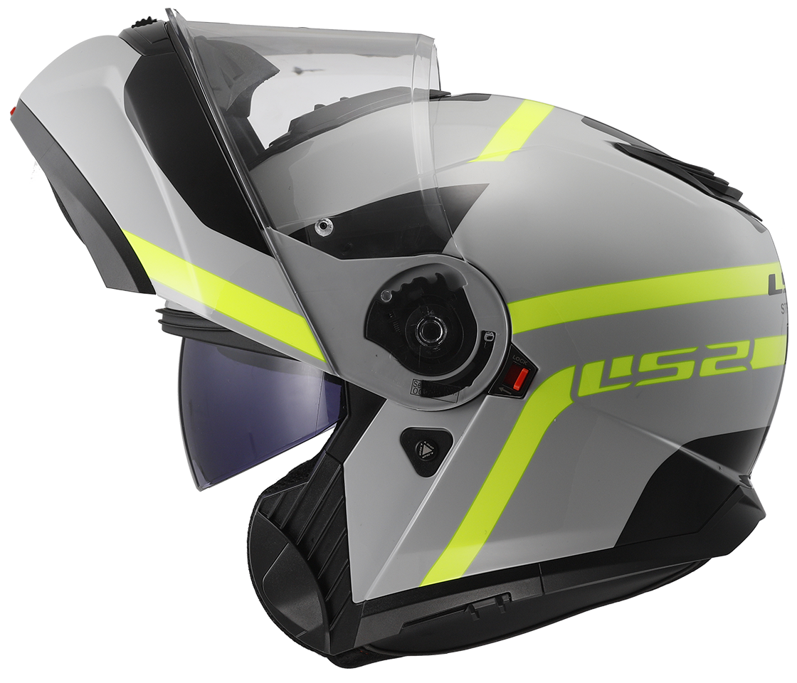 LS2 FF908 STROBE II Autox Gloss Grey H-V Yellow - Image 6