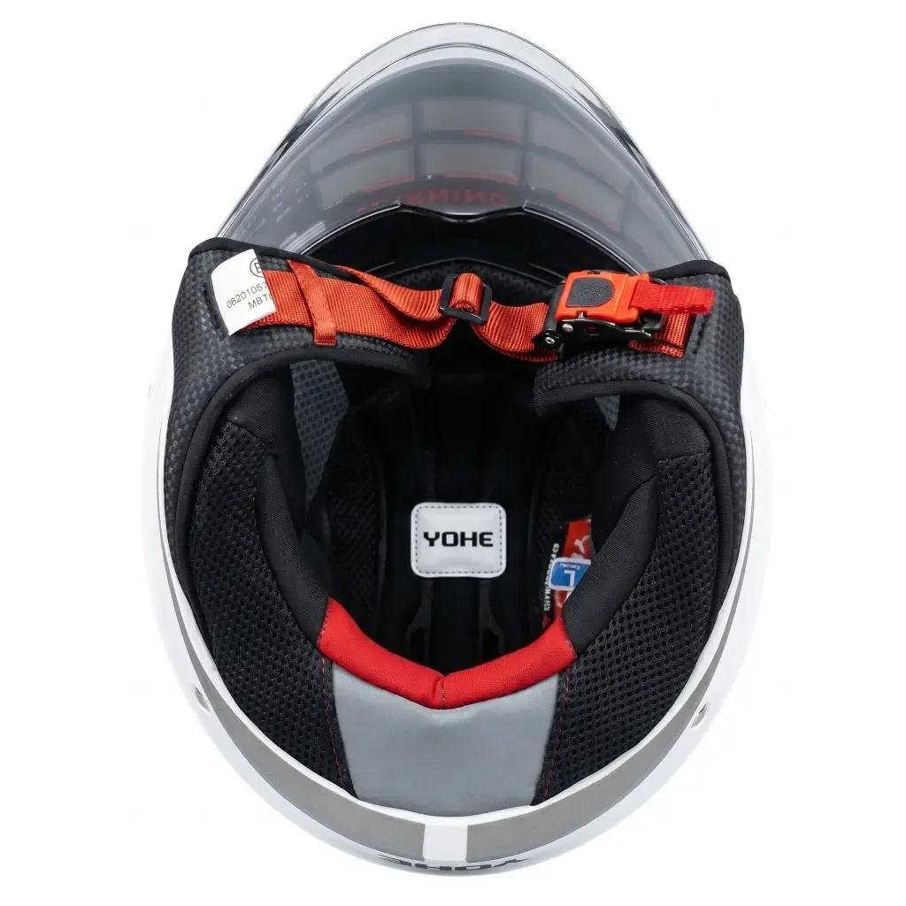 Yohe 852 DOUBLE VISOR Glossy White -Blue - الصورة 5