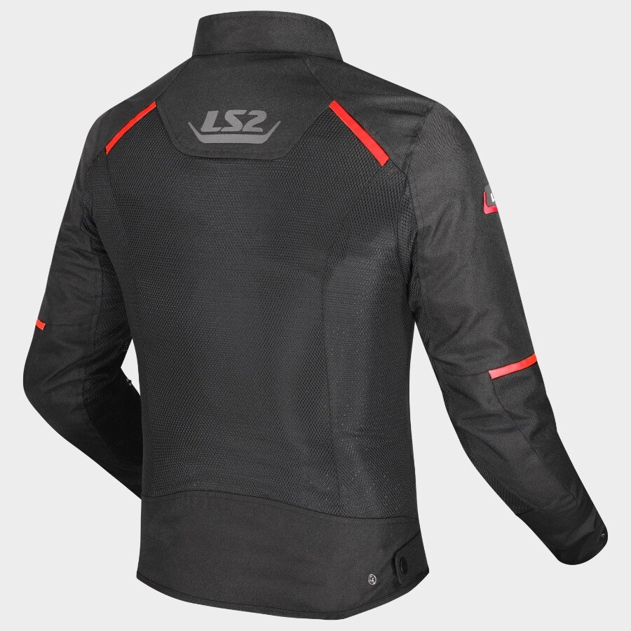 LS2 BREEZE JACKET BLACK-RED - الصورة 2