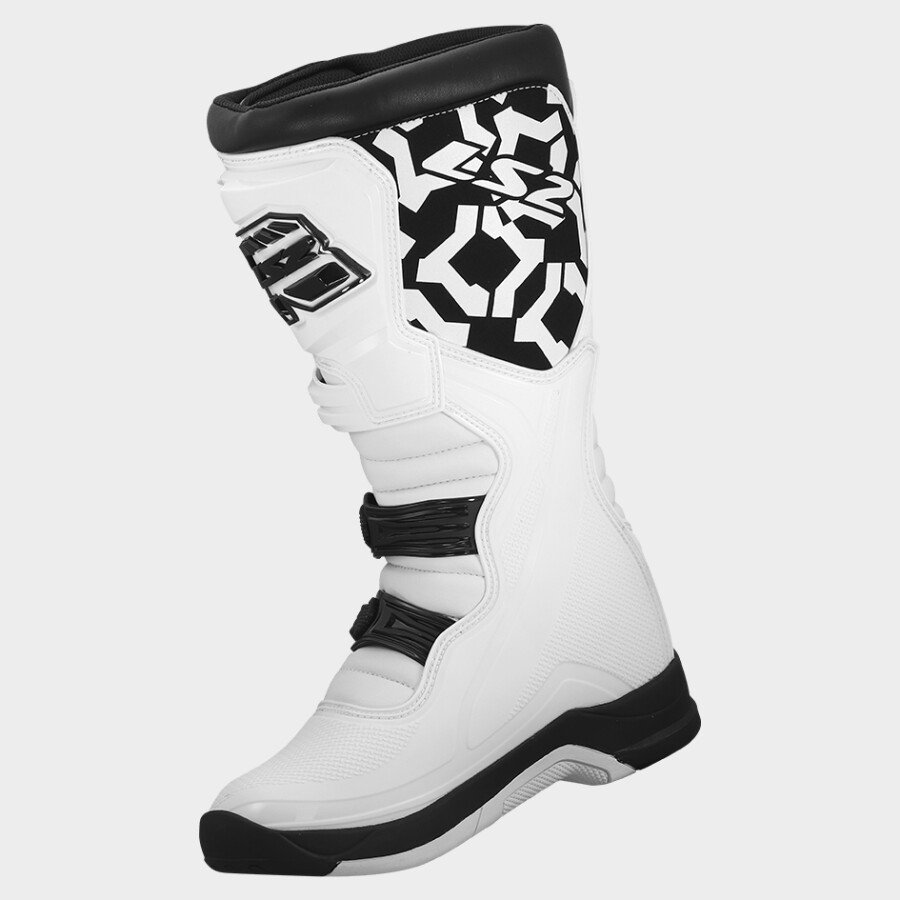 LS2 RAPTOR BOOTS BLACK WHITE