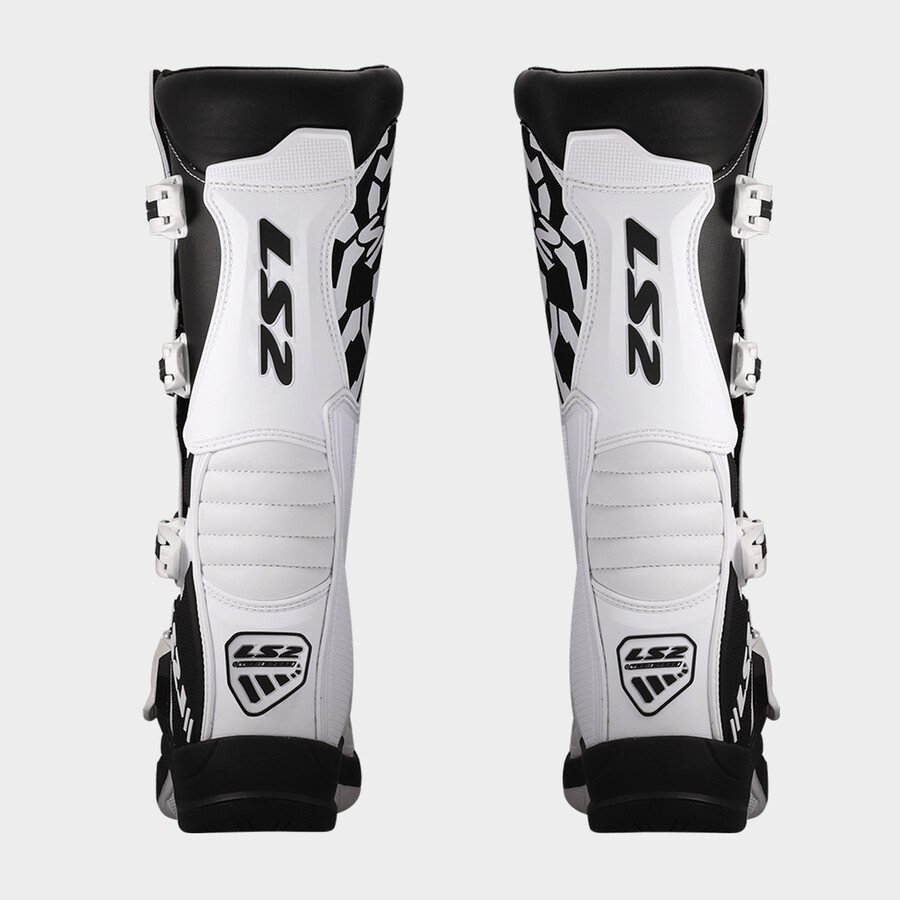 LS2 RAPTOR BOOTS BLACK WHITE - Image 3