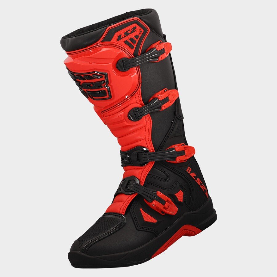 LS2 RAPTOR BOOTS BLACK RED