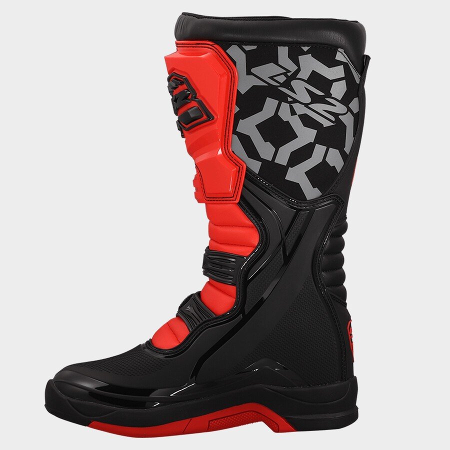 LS2 RAPTOR BOOTS BLACK RED - Image 2